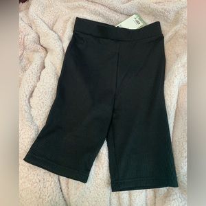 Black BRAND NEW 6” H&M Ribbed Cycling Shorts